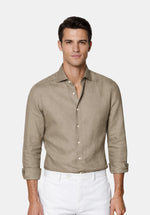 Load image into Gallery viewer, KHAKI LINEN SHIRT
