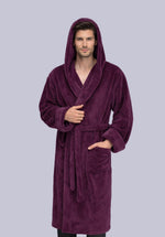 Load image into Gallery viewer, RAISIN WINTER HOODIE ROBE
