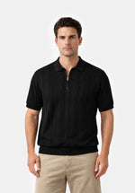 Load image into Gallery viewer, JET HALF ZIP RIBBED POLO
