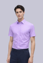 Load image into Gallery viewer, LAVENDER HALF BAMBOO SILK SHIRT
