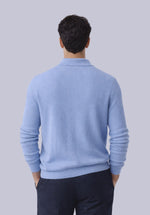Load image into Gallery viewer, AZURE MERINO POLO SWEATER
