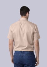 Load image into Gallery viewer, KHAKI HALF BAMBOO SILK SHIRT
