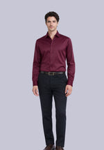 Load image into Gallery viewer, MAROON BAMBOO SILK SHIRT
