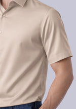 Load image into Gallery viewer, KHAKI HALF BAMBOO SILK SHIRT
