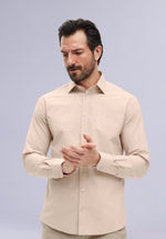 Load image into Gallery viewer, KHAKI BAMBOO SILK SHIRT

