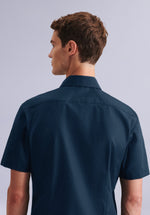 Load image into Gallery viewer, MARINE HALF BAMBOO SILK SHIRT
