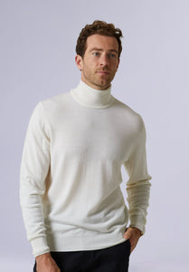 ECRU MERINO HIGH NECK