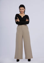 Load image into Gallery viewer, SASHA BEIGE WIDE PANTS
