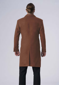 cashmere single breasted coat-men