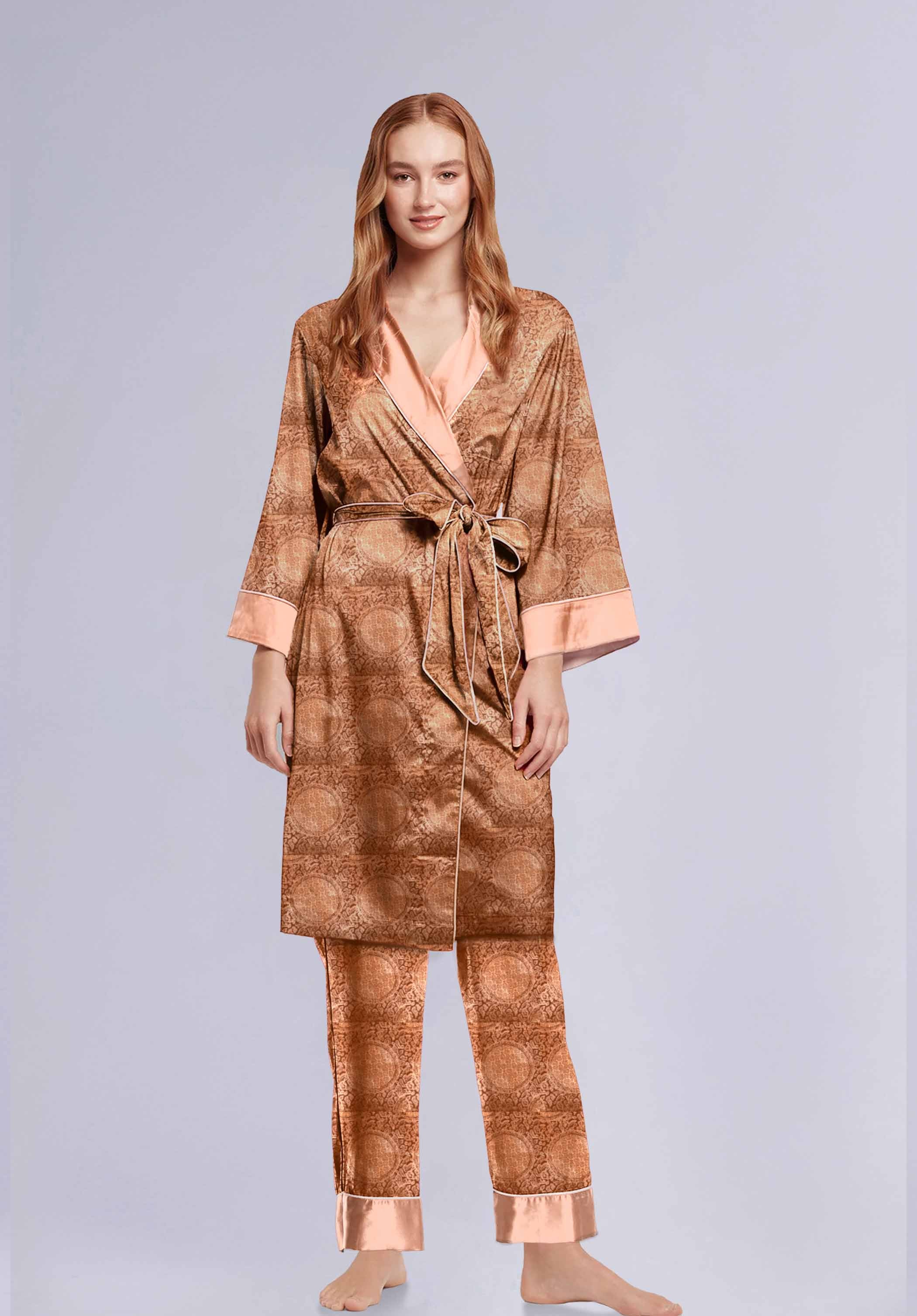 AURA LUXURE SILK ROBE SET