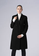 Load image into Gallery viewer, woolen double breasted-coat
